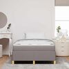 vidaXL Bettrahmen mit Matratze Taupe 120 x 190 cm Stoff