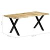 vidaXL Esstisch 180&times;90&times;76 cm Mango Massivholz