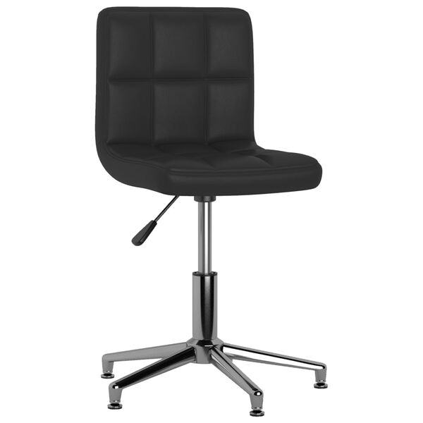 vidaXL Esszimmerst&uuml;hle 2 Stk. Drehbar Schwarz Kunstleder