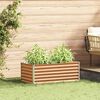 vidaXL Hochbeet Hellbraun 98 x 50 x 36 cm Verzinkter Stahl
