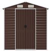 vidaXL Ger&auml;tehaus Braun 191x725x198 cm Verzinkter Stahl
