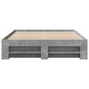vidaXL Bettgestell Betongrau 135x190 cm Holzwerkstoff