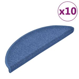 vidaXL Stufenmatten 10 Stk. 56x17x3 cm Blau Halbrund