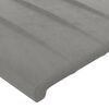 vidaXL Kopfteil mit Ohren Hellgrau 203x16x78/88 cm Samt