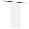 vidaXL Schiebet&uuml;r ORKDAL Wei&szlig; 93 x 202 cm Massives Kiefernholz