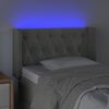 vidaXL LED Kopfteil Hellgrau 83x16x78/88 cm Samt
