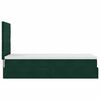 vidaXL Ottoman-Bett mit Matratzen & LEDs Dunkelgr&uuml;n 90x190 cm Samt