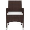 vidaXL 5-tlg. Garten-Essgruppe mit Auflagen Poly Rattan und Glas