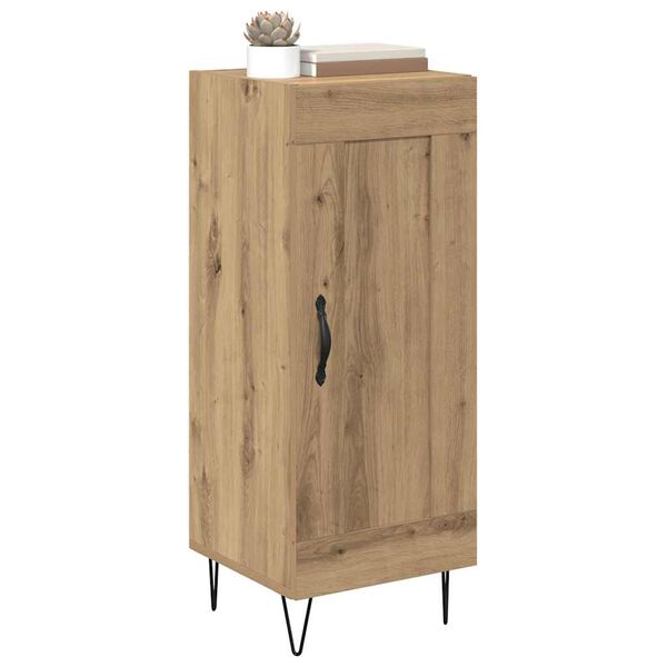 vidaXL Sideboard Artisan-Eiche 34,5 x 34 x 90 cm Verbundholz und Eisen