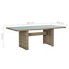 vidaXL 7-tlg. Garten-Essgruppe Poly Rattan Braun
