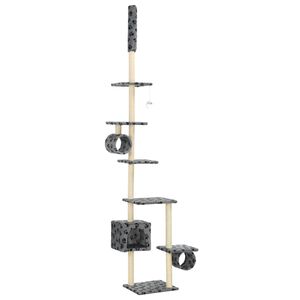 vidaXL Katzen-Kratzbaum mit Sisal-Kratzs&auml;ulen 260cm Grau Pfotenabdruck