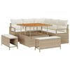 vidaXL Garten-Sofa-Set 8 stk. 7-Sitzanzahl Beige und Creme
