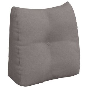 vidaXL R&uuml;cken Kissen Taupe 45 x 24 x 50 cm Stoff