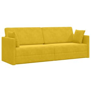 vidaXL Boden-Sofa-Bett Gelb 213 x 70 x 77 cm Samt