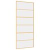 vidaXL Schiebet&uuml;r Golden 90x205 cm ESG-Klarglas und Aluminium