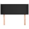vidaXL Kopfteil mit Ohren Schwarz 103x16x78/88 cm Kunstleder
