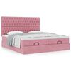 vidaXL Ottoman-Bett mit Matratzen Rosa 200x200 cm Samt