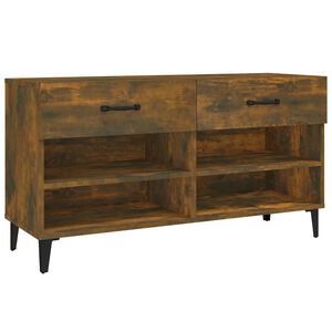 vidaXL Schuhschrank R&auml;uchereiche 102x35x55 cm Holzwerkstoff