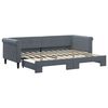 vidaXL Tagesbett Ausziehbar Dunkelgrau 80x200 cm Samt