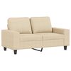 vidaXL 2-tlg. Sofagarnitur Creme Stoff