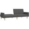 vidaXL Schlafsofa 2-Sitzer Dunkelgrau Stoff