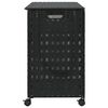 vidaXL W&auml;schekorb mit Rollen Schwarz 66x35x60 cm Rattan