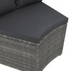 vidaXL 8-tlg. Garten-Sofagarnitur mit Auflagen Poly Rattan Grau