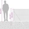 vidaXL Zaunpfosten Gr&uuml;n 50 x 1 m (25 x 25 mm Masche) Stahl und PVC
