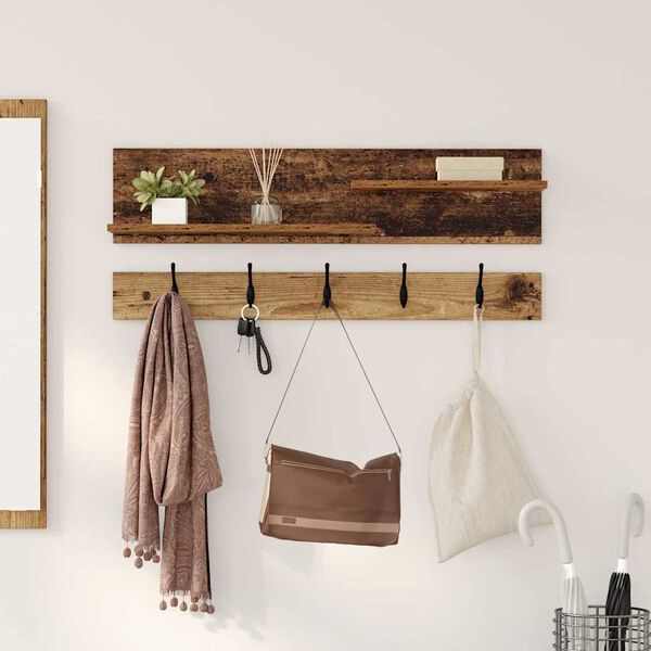 vidaXL Wandmontierter nachttisch Altholz 90 x 15 x 36 cm Holzwerkstoff