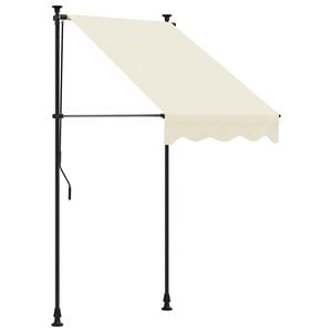 vidaXL Markise Einziehbar Creme 100x150 cm Stoff und Stahl