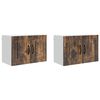 vidaXL Wandschrank PORTO 2 pcs Ger&auml;ucherte Eiche 60 x 31 x 40 cm