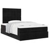 vidaXL Ottoman-Bett mit Matratzen Schwarz 120x190 cm Samt