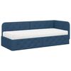 vidaXL Eckbettgestell Blau 80 x 200 cm Stoff