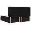 vidaXL Boxspringbett mit Matratze Dunkelgrau 90x190 cm Schwarz Stoff