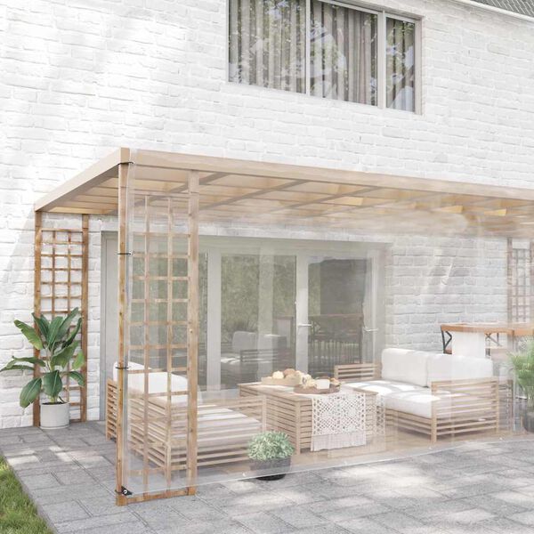 vidaXL Transparente Plane mit &Ouml;sen 6x8 m PVC