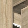 vidaXL Nachttische 2 Stk. mit Schublade Sonoma-Eiche 25x31x66 cm