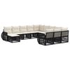 vidaXL Gartensofa-set 12 pcs Schwarz Poly-Rattan