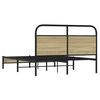 vidaXL Bettgestell ohne Matratze 140x190 cm Sonoma-Eiche Holzwerkstoff