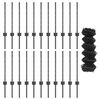 vidaXL Zaun mit Pfosten Grau 0,6 x 25 m Stahl und PVC