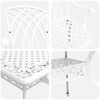 vidaXL Garten Essgruppe 5 pcs Wei&szlig; Aluminium