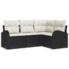 vidaXL Gartensofa-set 4 pcs Schwarz Poly-Rattan