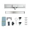 vidaXL 2 in 1 Duschabfluss Silber 90 cm Edelstahl 304
