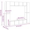 vidaXL 8-tlg. TV-Schrank-Set Wei&szlig; Holzwerkstoff