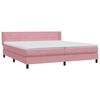 vidaXL Boxspringbett mit Matratze Rosa 180x210 cm Samt
