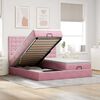 vidaXL Ottoman-Bett mit Matratzen Rosa 160x200 cm Samt