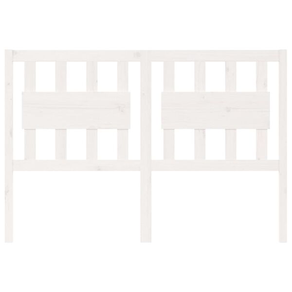 vidaXL Kopfteil Weiß 140,5x4x100 cm Massivholz Kiefer