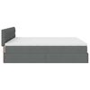 vidaXL Ottoman-Bett mit Matratzen Dunkelgrau 200x200 cm Stoff
