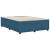 vidaXL Bettgestell Blau 140x200 cm Samt