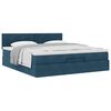 vidaXL Ottoman-Bett mit Matratze Dunkelblau 160x200 cm Samt