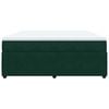 vidaXL Boxspringbett mit Matratze Dunkelgr&uuml;n 180x200 cm Samt